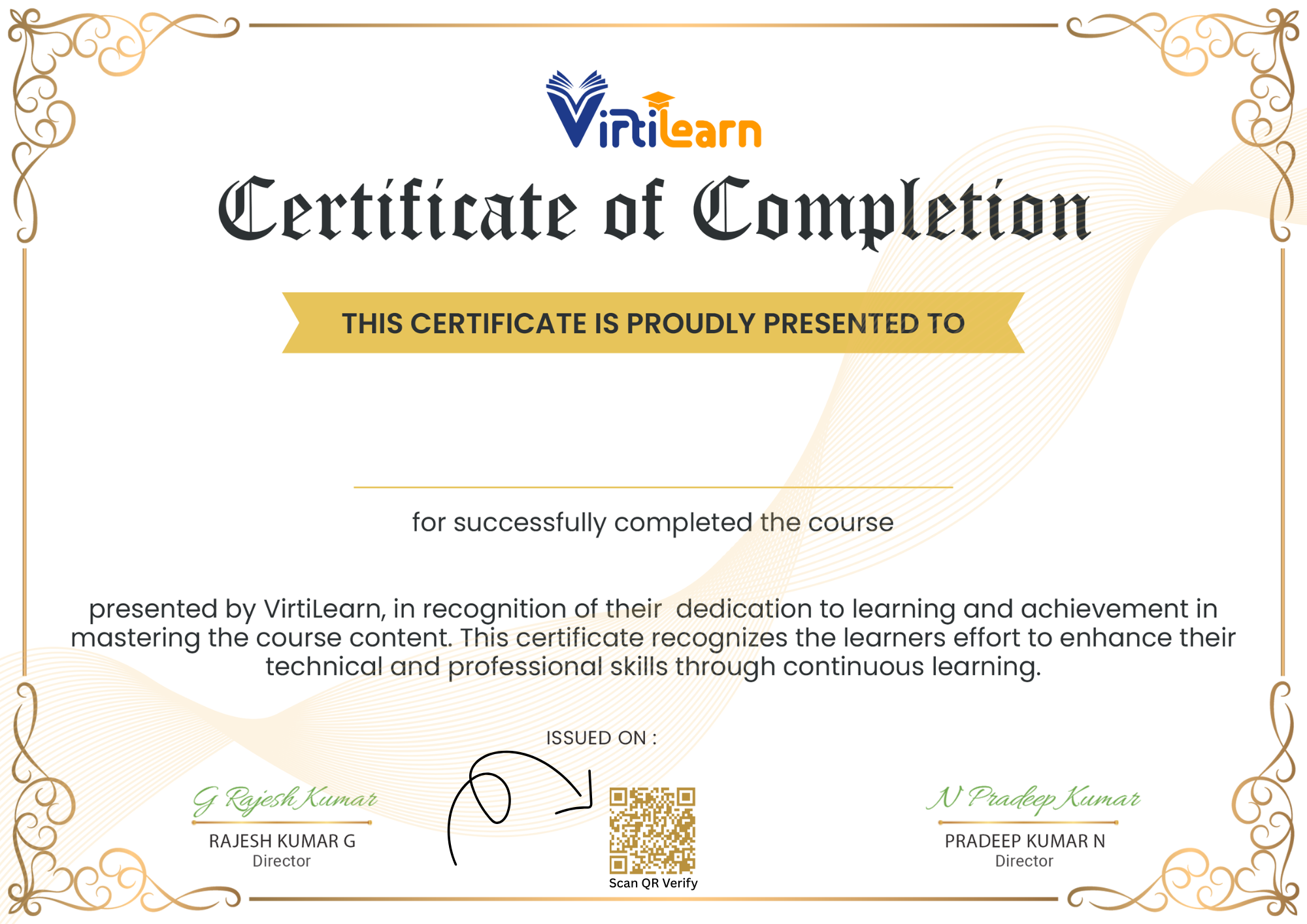 Certificate Preview